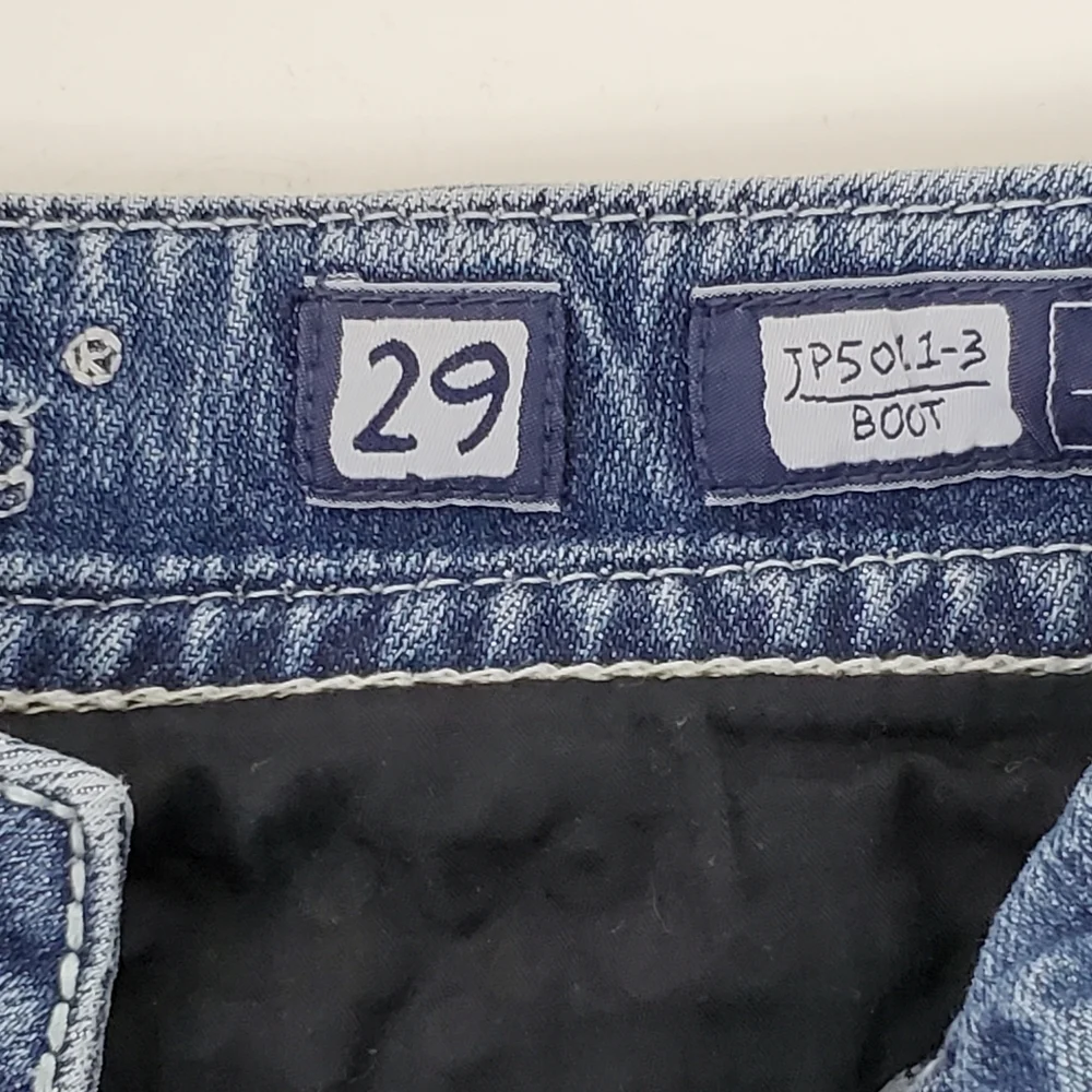 Miss Me rhinestone bling studded bootcut JP5011-3 jeans size 29